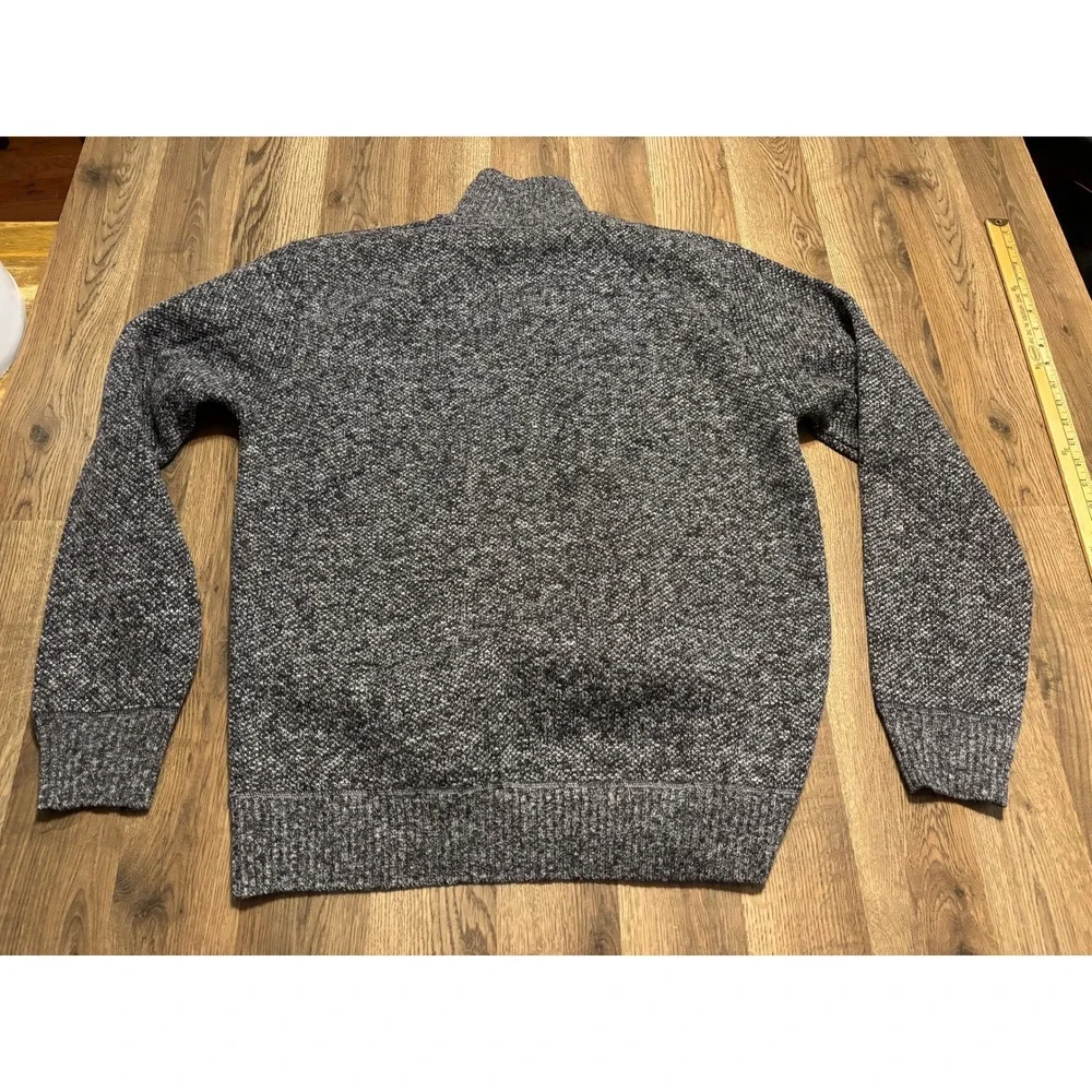 Saltwater Supply Co Sweater Mens Size XL Grey Quarter Zip Pullover Long Sleeve